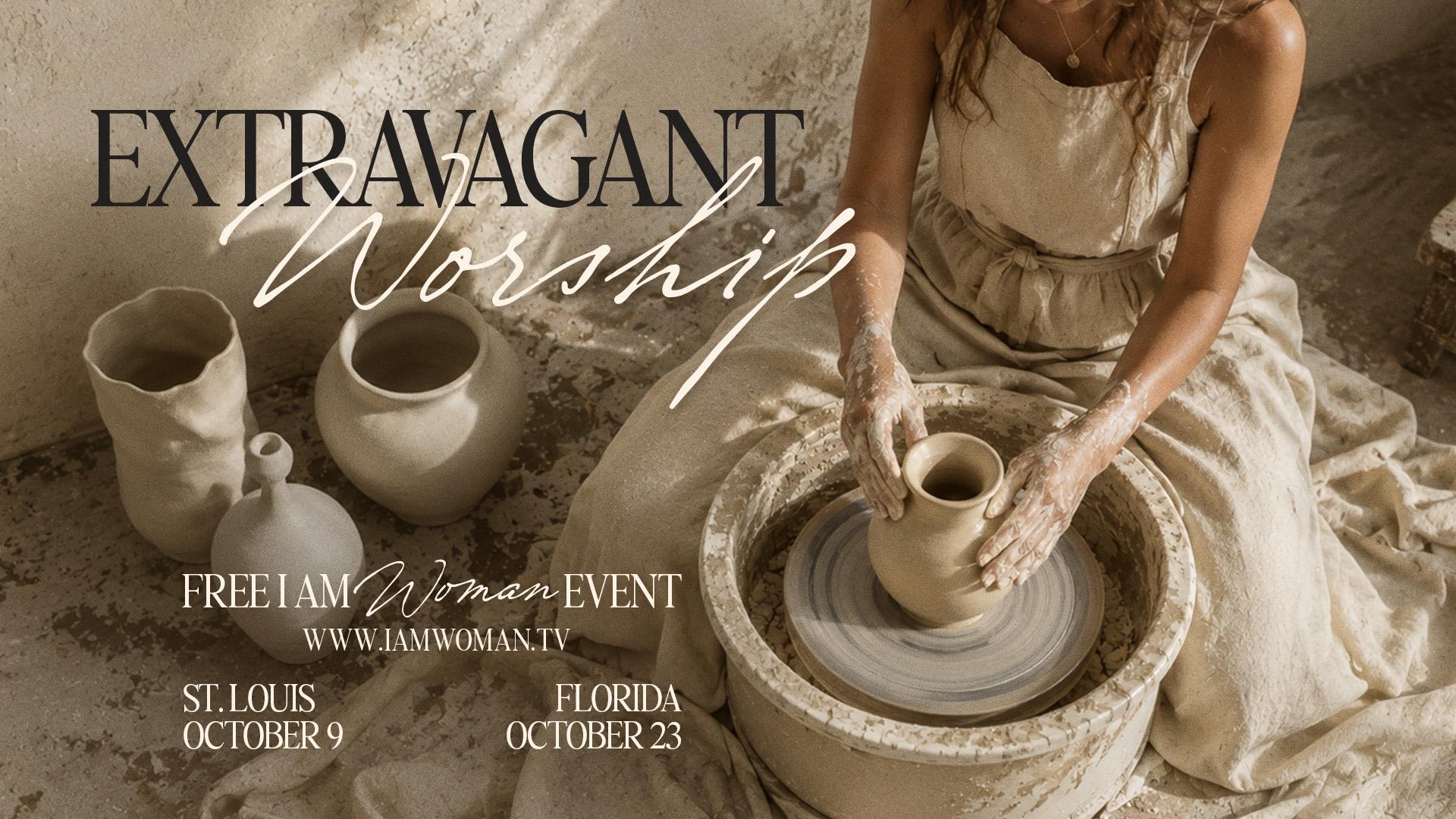 Extravagant Worship — a free I Am Woman event. St. Louis October 9, Florida October 23.
